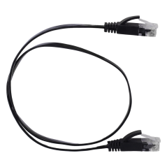 UTP6-05BK-FLAT - Cavo UTP Flat - Ethernet - Connettori RJ45 - Categoria 6 - 0,5 m - Colore nero