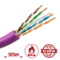 UTP6-305-BC-H-Dca-PURPLE - Cavo rigido UTP rigido senza alogeni - Categoria 6 - Soddisfa il test Fluke 90m - Conduttore OFC, pur