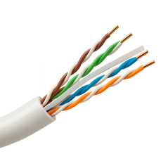 UTP6-305-BC-LSZH-Dca - Cavo rigido UTP rigido senza alogeni - Categoria 6 - Soddisfa il test Fluke 90m - Conduttore OFC, purezza
