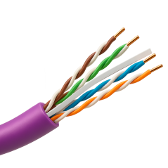 UTP6-305-BC-LSZH-Dca-PU - Cavo rigido UTP rigido senza alogeni - Categoria 6 - Soddisfa il test Fluke 90m - Conduttore OFC, pure