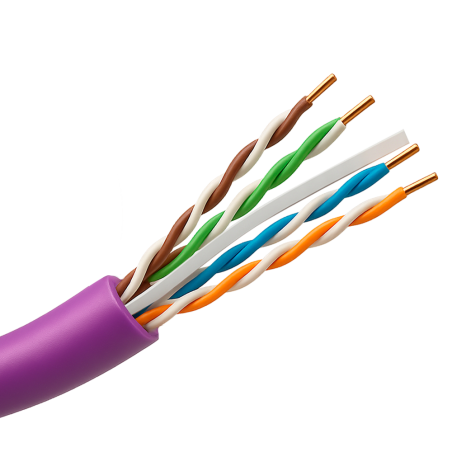 UTP6-305-BC-LSZH-Dca-PU - Cavo rigido UTP rigido senza alogeni - Categoria 6 - Soddisfa il test Fluke 90m - Conduttore OFC, pure
