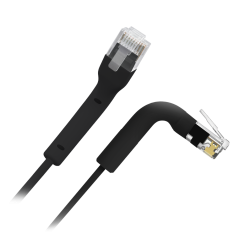 UTP6A-FLEX-02BK - Cavo UTP flessibile - Ethernet - Connettori RJ45 - Categoria 6A - 0,2 m - Colore nero