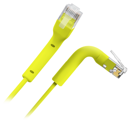 UTP6A-FLEX-02Y - Cable UTP flexible - Ethernet - Conectores RJ45 - Categoría 6A - 0,2 m - Color amarillo