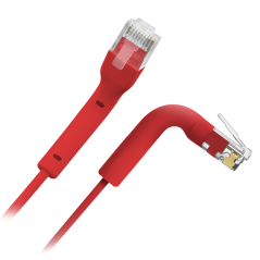 UTP6A-FLEX-1R - Cavo UTP flessibile - Ethernet - Connettori RJ45 - Categoria 6A - 1 m - Colore rosso
