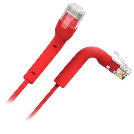 UTP6A-FLEX-2R - Cavo UTP flessibile - Ethernet - Connettori RJ45 - Categoria 6A - 2 m - Colore rosso