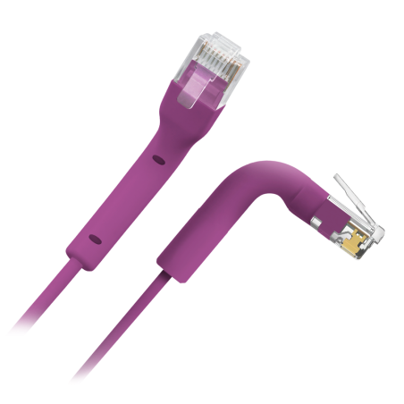 UTP6A-FLEX-3P - Cavo UTP flessibile - Ethernet - Connettori RJ45 - Categoria 6A - 3 m - Colore viola