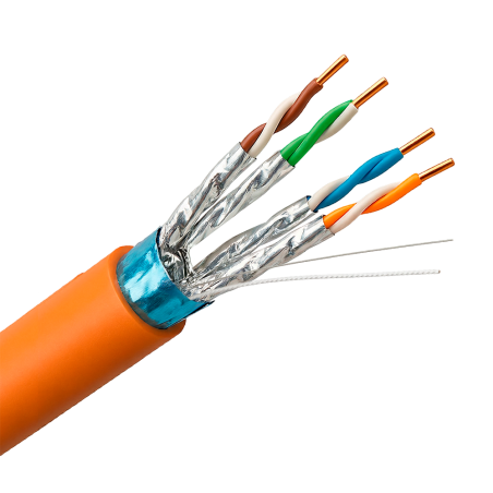 UV-F/FTP6A-300-BC23AWG-DCA-R-O - Cavo Uniview FTP Categoria 6A - Conduttore OFC,100% rame - Diametro 23 AWG-0,57mm - Certificato