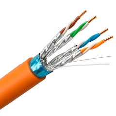 UV-F/FTP6A-500-BC23AWG-DCA-R-O - Uniview cavo F/FTP categoria 6A - Conduttore OFC,100% rame - Diametro 23 AWG-0,57mm - Certifica
