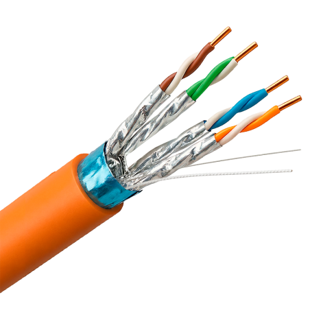UV-F/FTP6A-500-BC23AWG-DCA-R-O - Uniview cavo F/FTP categoria 6A - Conduttore OFC,100% rame - Diametro 23 AWG-0,57mm - Certifica