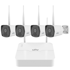 UV-KIT/NVR301-08S4-LW/4*IPC2122LB-AF28WK-WF - Kit di Videosorveglianza Uniview - Connessione Ethernet e WiFi - NVR 8 canali IP -