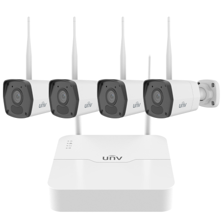 UV-KIT/NVR301-08S4-LW/4*IPC2122LB-AF28WK-WF - Kit di Videosorveglianza Uniview - Connessione Ethernet e WiFi - NVR 8 canali IP -