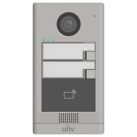UV-OEU-202S-HMK2 - Videocitofono IP 2 appartamenti - Telecamera 2 Mp | Audio bidirezionale - Apertura con scheda MF 2 relè - App