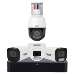UV-STARTERKIT-01 - Kit di Videosorveglianza Uniview - NVR 8CH PoE | AcuSearch | SIP | UMD - Bullet 4 MP Wise-ISP | SIP Lite | 2.