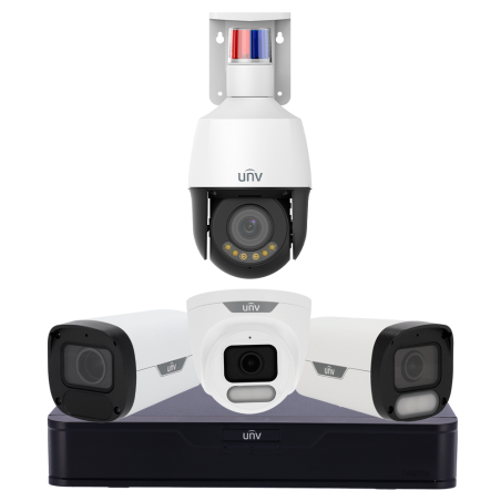 UV-STARTERKIT-01 - Kit di Videosorveglianza Uniview - NVR 8CH PoE | AcuSearch | SIP | UMD - Bullet 4 MP Wise-ISP | SIP Lite | 2.