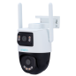 UV-UHO-P2S-M55F34 - Telecamera IP WiFi Uniarch | 5MP - Doppia ottica 2.8 mm panoramica e 4 mm PTZ - IR 30m | Luce bianca 30 m | 