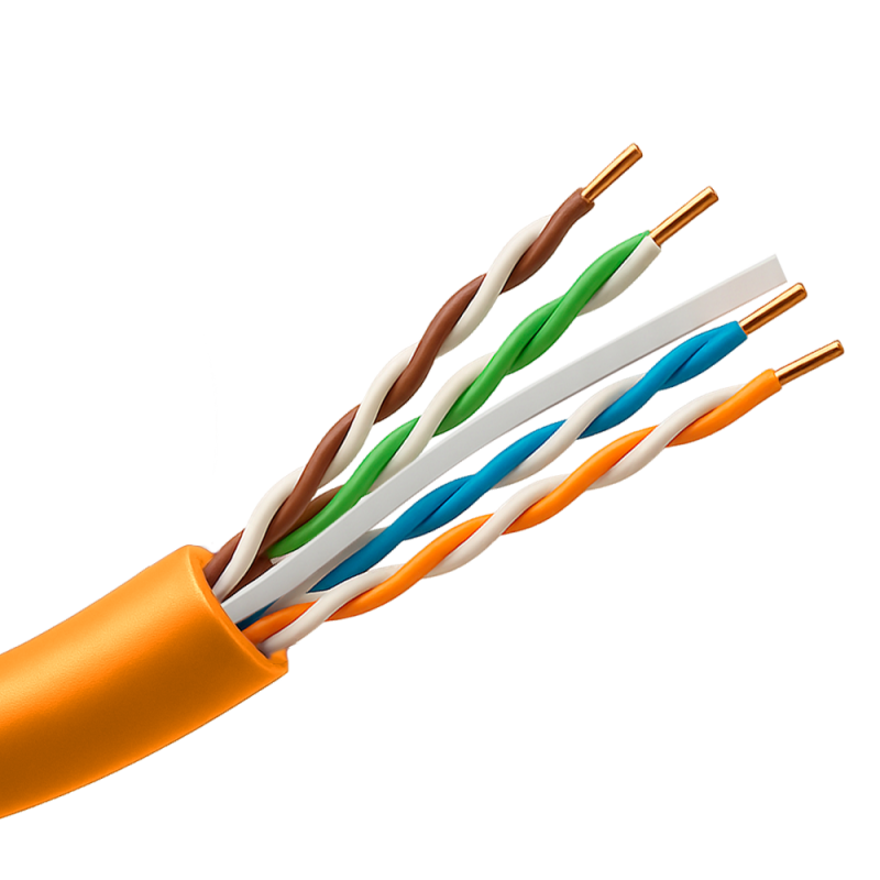 UV-UTP6-305-BC-LSZH-Dca-OR - Cavo rigido UTP rigido senza alogeni - Categoria 6 - Soddisfa il test Fluke 90m - Conduttore OFC, p UV-UTP6-305-BC-LSZH-Dca-OR - Cavo rigido UTP rigido senza alogeni - Categoria 6 - Soddisfa il test Fluke 90m - Conduttore OFC, p