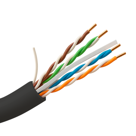 UV-UTP6-305-BC-OUTDOOR - Cavo UTP rigido per esterni - Categoria 6 - Soddisfa il test Fluke 90m - Conduttore OFC, purezza 99.9% 