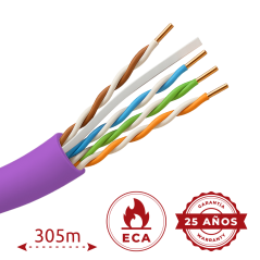 UV-UTP6-305-PVC-Eca-PU - Cavo UTP in PVC Uniview - Categoria 6 - Soddisfa il test Fluke 90m - Bobina da 305 metri - Conduttore C