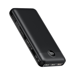 VG-W2081 - VEGER Power Bank con schermo LCD - Capacità 20000mAh - Ingressi 2x USB-C - Uscite 2x USB-C e 1x USB-A - Ricarica rapi