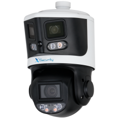 XS-IPSD5510TA-8P-TIOC-TANDEM - X-Security IP tandem gamma ULTRA - Doppia Ottica (Panoramica 8Mpx + PTZ 4Mpx) - Ottica PTZ 4~40 m