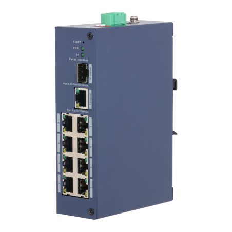 XS-SW8GE1GE1SFP-MGD - Switch managed L2 con 8x RJ45 e 2x Uplink - 8 porte di rete locale a 10/100 Mbps - Doppio uplink: 1x RJ45 