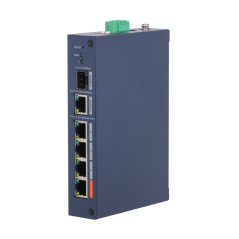 XS-SWI0604HIPOE-MF-60-DIN - X-Security Industrial L2 Managed Switch - 4 puertos PoE 10/100 (Puerto 1 Hi-PoE hasta 60W) - Uplink 
