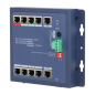 XS-SWI1008HIPOE-MFC-90-DIN - X-Security Industrial L2 Managed Switch - 8 puertos PoE 10/100 (Puerto 1 BT hasta 90W) - Uplink dua