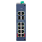 XS-SWI1208HIPOE-MGF-110-DIN - X-Security Hardened L2 Managed Switch - 12 Porte totali (8 PoE / 2 GE / 2 SFP) - Alimentazione PoE