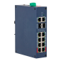 XS-SWI1208HIPOE-MGF-110-DIN - X-Security Hardened L2 Managed Switch - 12 Porte totali (8 PoE / 2 GE / 2 SFP) - Alimentazione PoE