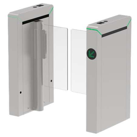 ZK-TS-MARS-S100-SS-600 - Varco ad accesso bidirezionale - Portello compatto con barriera in acrilico pieghevole - Orari, allarmi