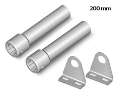 COPPIA ALBERI DI TRASMISSIONE L200 MM COMPLETI DI SUPPORTI