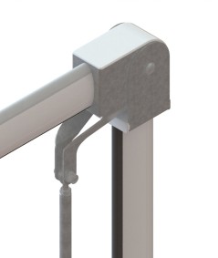 SNODO 90Â° CON TIRANTE INFERIORE PER ASTE BA/68