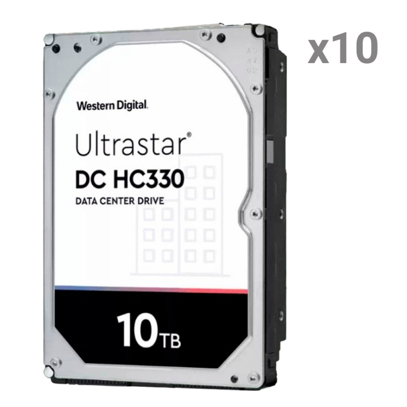 10xHD10TB-ENTERPRISE - Hard Disk Western Digital - 10 pezzi | Capacità da 10 TB ciascuno - Interfaccia SATA 6 GB/s - Modello WUS 10xHD10TB-ENTERPRISE - Hard Disk Western Digital - 10 pezzi | Capacità da 10 TB ciascuno - Interfaccia SATA 6 GB/s - Modello WUS