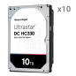 10xHD10TB-ENTERPRISE - Hard Disk Western Digital - 10 pezzi | Capacità da 10 TB ciascuno - Interfaccia SATA 6 GB/s - Modello WUS 10xHD10TB-ENTERPRISE - Hard Disk Western Digital - 10 pezzi | Capacità da 10 TB ciascuno - Interfaccia SATA 6 GB/s - Modello WUS