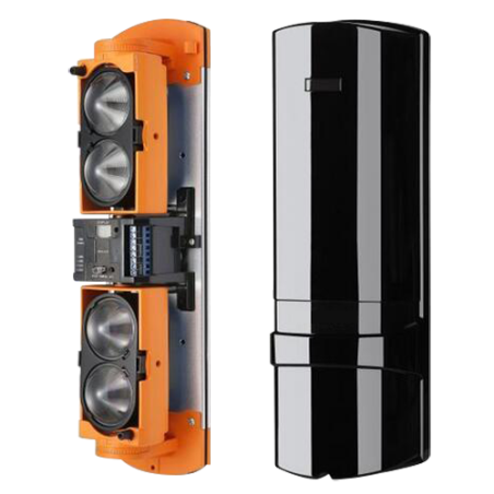 ABH-250L - Rilevatore di barriera a infrarossi - Cablaggio | 4 raggi | Funzione AND e OR - Distanza max. di rilevamento 250 / 75