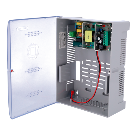 AC-12DC5A-BAT17AH-P - Alimentatore per il controllo accessi - NO/NC configurabile - Uscita DC 12.5-13.8V / 5A - Custodia in plas
