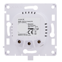 AJ-LIGHTCORE-2G - Relè doppio per interruttore smart - Senza fili 868 MHz Jeweller - Range di comunicazione fino a 1100 m - Alim