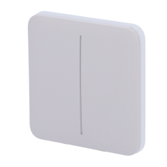AJ-SOLOBUTTON-2G-FOG - Pannello tattile per doppio interruttore della luce - Compatibilità con AJ-LIGHTCORE-2G - Retroilluminazi