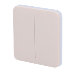 AJ-SOLOBUTTON-2G-IVO - Pannello tattile per doppio interruttore della luce - Compatibilità con AJ-LIGHTCORE-2G - Retroilluminazi