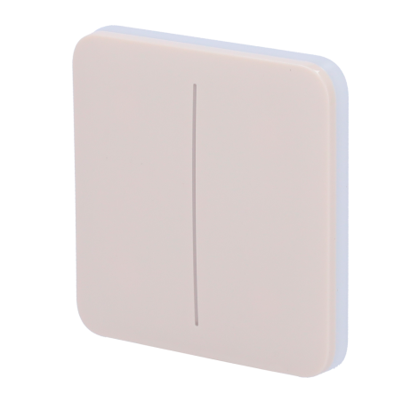 AJ-SOLOBUTTON-2G-IVO - Pannello tattile per doppio interruttore della luce - Compatibilità con AJ-LIGHTCORE-2G - Retroilluminazi