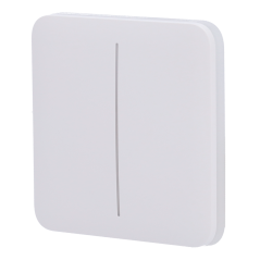 AJ-SOLOBUTTON-2G-W - Pannello tattile per doppio interruttore della luce - Compatibilità con AJ-LIGHTCORE-2G - Retroilluminazion