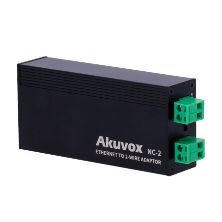 AK-NC-2 - Converter IP a 2 fili - 1 gruppo a 2 fili - 1 gruppo TCP/IP con RJ45 | Uscita PoE - Alimenta dispositivi IP e a 2 fili