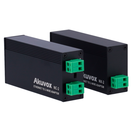AK-NX-2 - Kit converter IP a 2 fili - 1 gruppo a 2 fili - 1 gruppo TCP/IP con RJ45 | Ingresso e uscita PoE - Alimenta i disposit