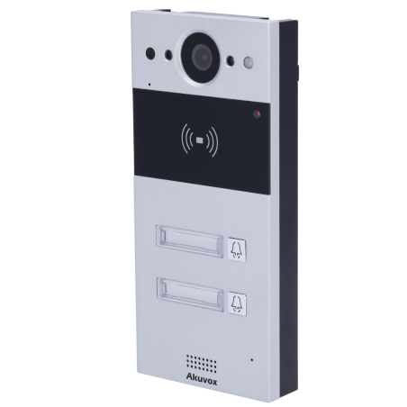 AK-R20B-2B - Videocitofono IP da parete - Telecamera 2 Mp | Audio bidirezionale - Apertura tramite scheda EM/MF e NFC | 2 relè -
