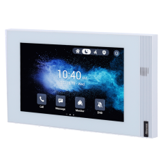 AK-S562-S-WHITE - Monitor Linux per videocitofono - Display TFT da 7" | Montaggio a parete - Audio bidirezionale Crystal Clear |