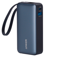 ANK-1259-B - Anker Power bank con display - Capacità 10000mAh - Ingressi cavo integrato, porta USB-C - Uscite cavo integrato, US