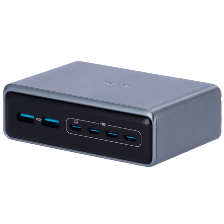 ANK-268-WCHARGER-200W2A4C-B - Anker - Caricabatterie da tavolo - Potenza 200W - Uscite 4x USB-C, 2x USB-A - Carica 4 dispositivi