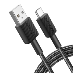 ANK-322-USBA-USBC-180-B - Anker - Cavo USB2.0 - Da USB-A a USB-C - Cavo in nylon intrecciato - Lunghezza 1.8m - Ricarica rapida 