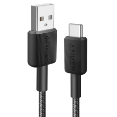 ANK-322-USBA-USBC-90-B - Anker - Cavo USB2.0 - Da USB-A a USB-C - Cavo in nylon intrecciato - Lunghezza 0.9m - Ricarica rapida f