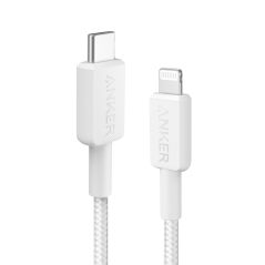 ANK-322-USBC-LGT-90-W - Anker - Cavo USB2.0 - Da USB-C a Lightning - Cavo in nylon intrecciato - Lunghezza 0.9m - Ricarica rapid